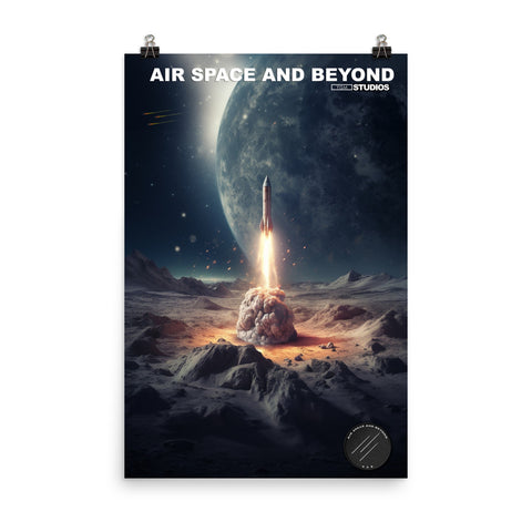 ASB - Rocket Launch from and Asteroid Poster